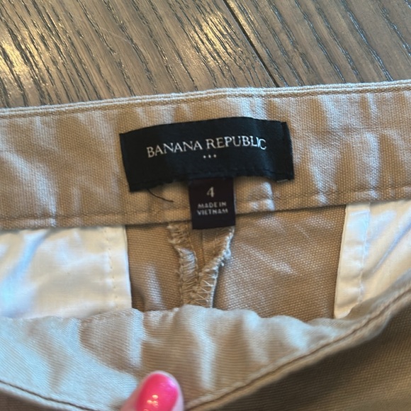 Banana Republic Tan Sailor Shorts Classic Cotton Blend - Picture 3 of 4